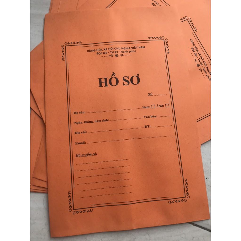 Bộ 10 bìa hồ sơ xin việc màu cam vỏ hồ sơ giấy tốt đựng được nhiều giấy tờ