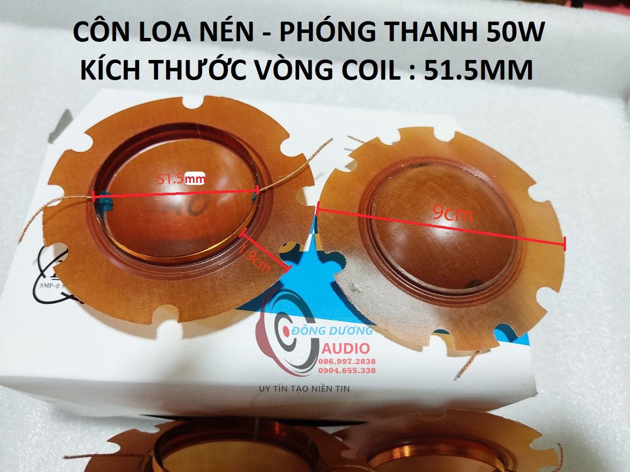 COIL LOA NÉN 50W VÒNG COIL 51.5MM - CÔN LOA PHÓNG THANH