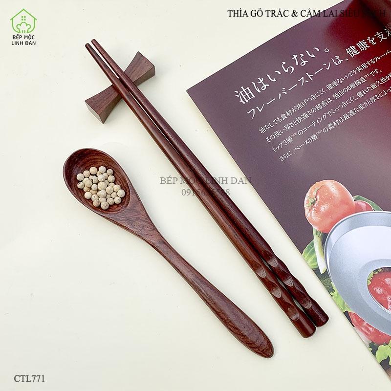 Thìa ăn dặm gỗ Trắc/Cẩm Việt Nam không hóa chất độc hại 01 chiếc 15cm