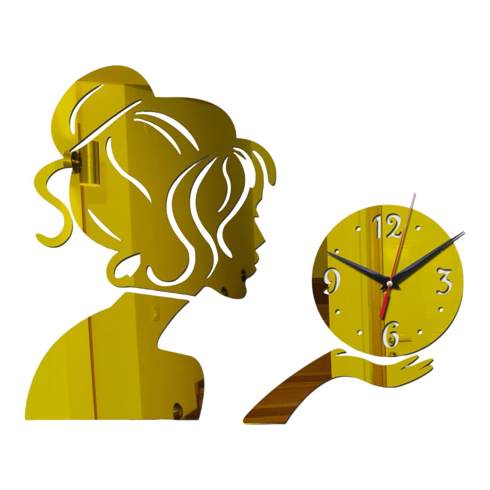 Modern Wall Clock 3D DIY Sticker Clock for Home Decoration
