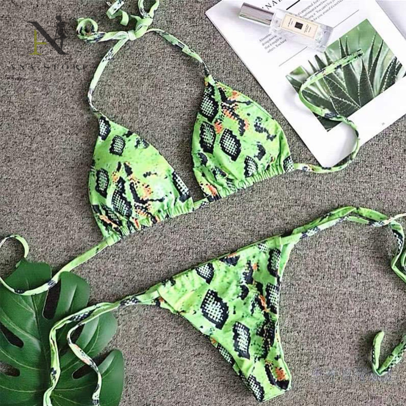 Áo Tắm Bikini Gợi Cảm Hoa Hồng Đỏ Buộc Dây Hở Lưng