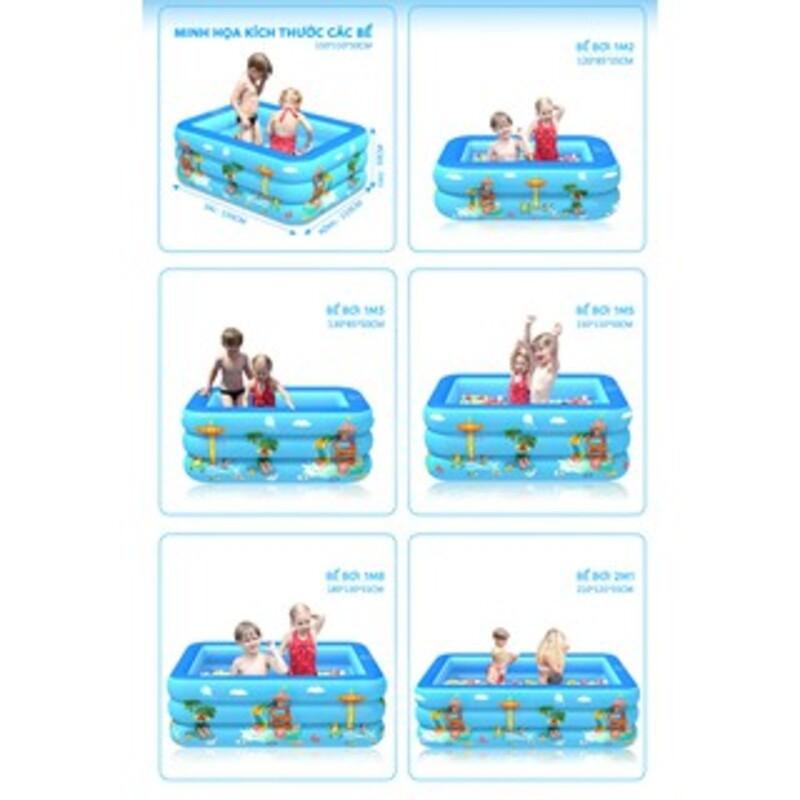 Bể Bơi Cho Bé, Bể Bơi Phao 3 Tầng Kích Thước 1M5 Cho Bé, Hàng Loại 1 Có Đáy Chống Trượt, An Toàn