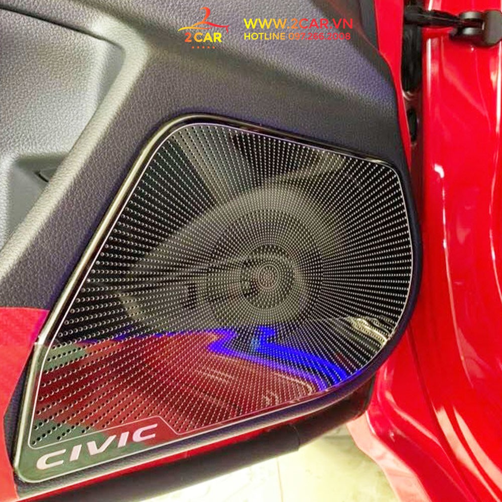 Ốp Màng Loa xe Honda Civic 2017- 2020 Mẫu Titan Cao Cấp