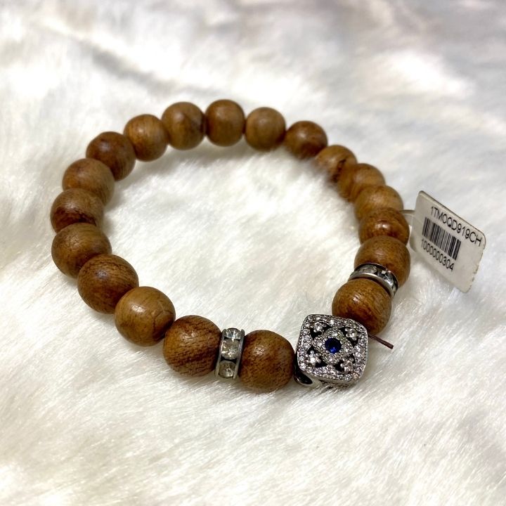 Vòng Trầm Hương Mix Charm Bạc PHÚC LINH