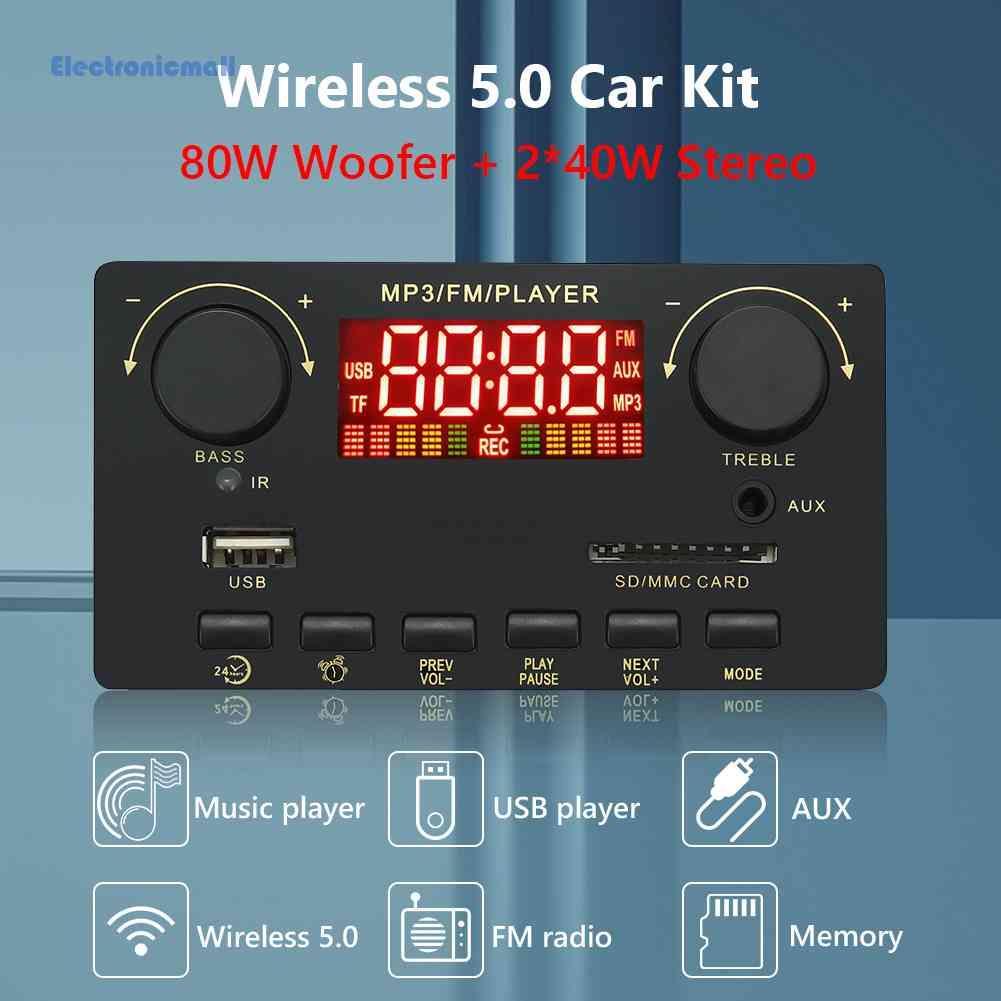 Bảng Mạch Giải Mã Máy Nghe Nhạc MP3 Kết Nối Bluetooth 5.0 2x40W 12V 80W