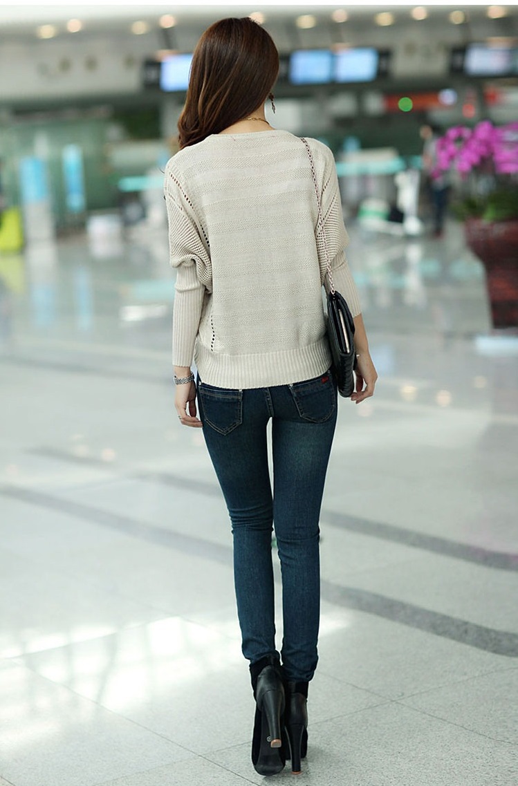 ÁO LEN NỮ TAY CÁNH DƠI - 07AQ90 Freesize Dưới 65kg