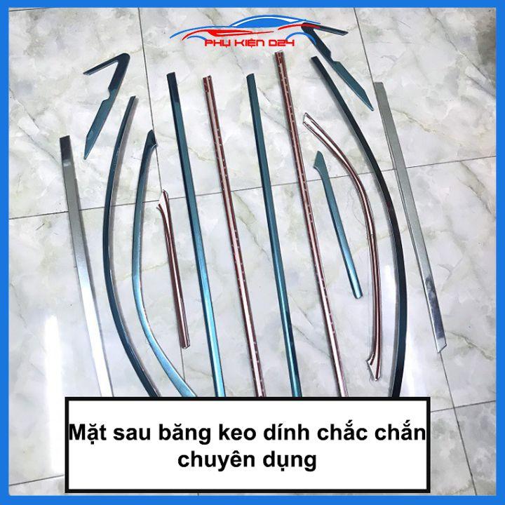 Bộ nẹp viền chân kính cong kính Kia Sorento 2010-2020 Inox sáng bóng chuẩn form xe