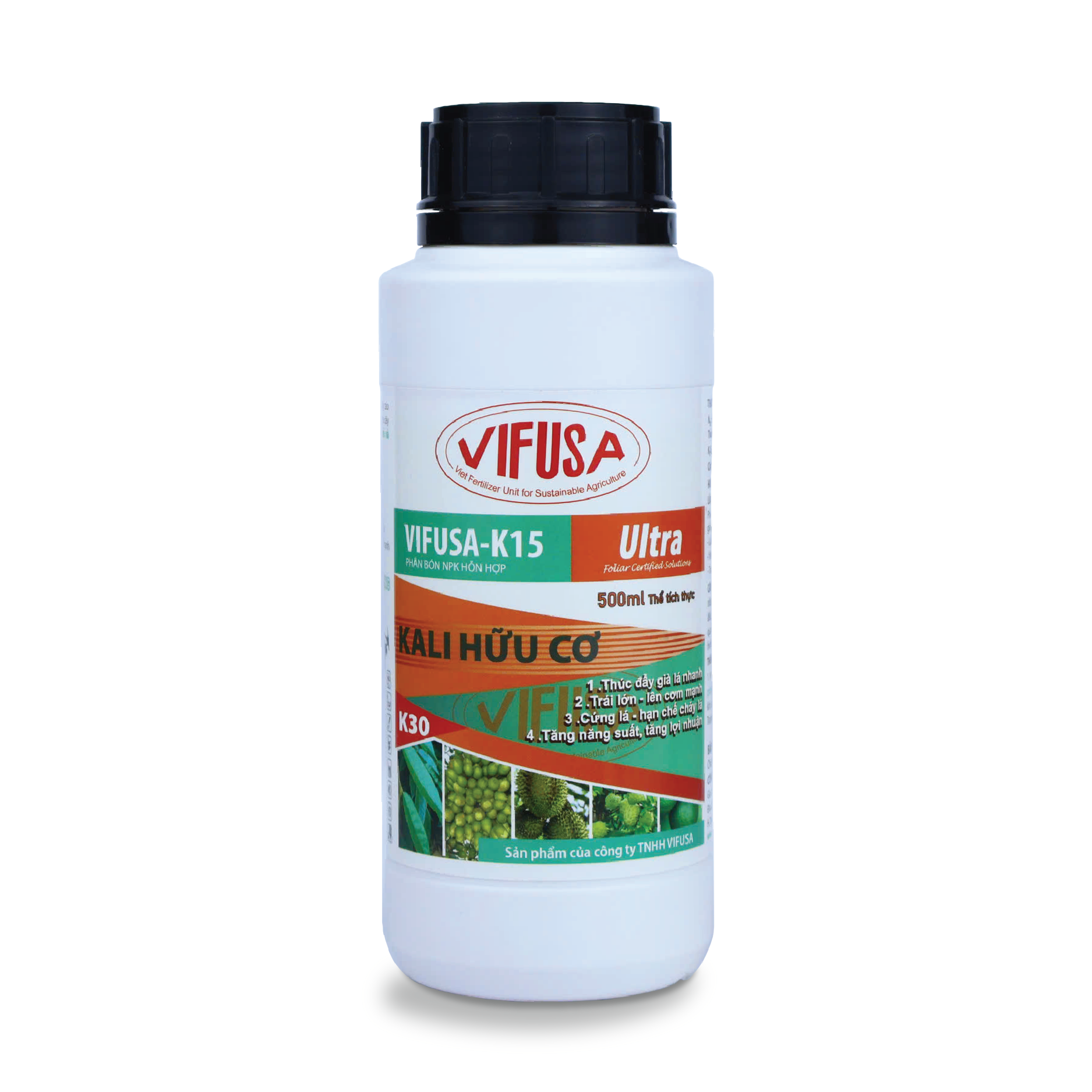 VIFUSA-K15 Ultra - Phân bón kali hữu cơ chai 500ml