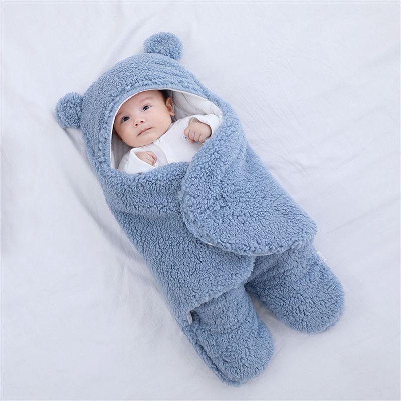 Mềm Mại Cho Bé Sơ Sinh Bọc Chăn Túi Ngủ Cho Bé Bao Da Cho Trẻ Sơ Sinh Sleepsack Thoải Mái Làm Dày Ủ Kén Cho Bé 0-9 tháng