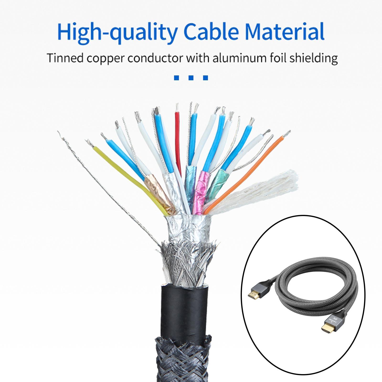 2.1 Cable 8K 60Hz 4K 120Hz High Speed Video Cord