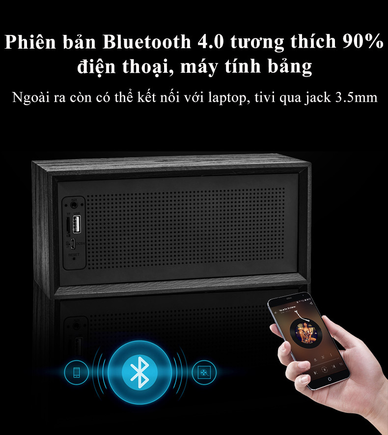 Loa Bluetooth Cao cấp Loa nghe nhạc PKCB V2 Âm thanh sống động cho trải nghiệm âm thanh cực đỉnh