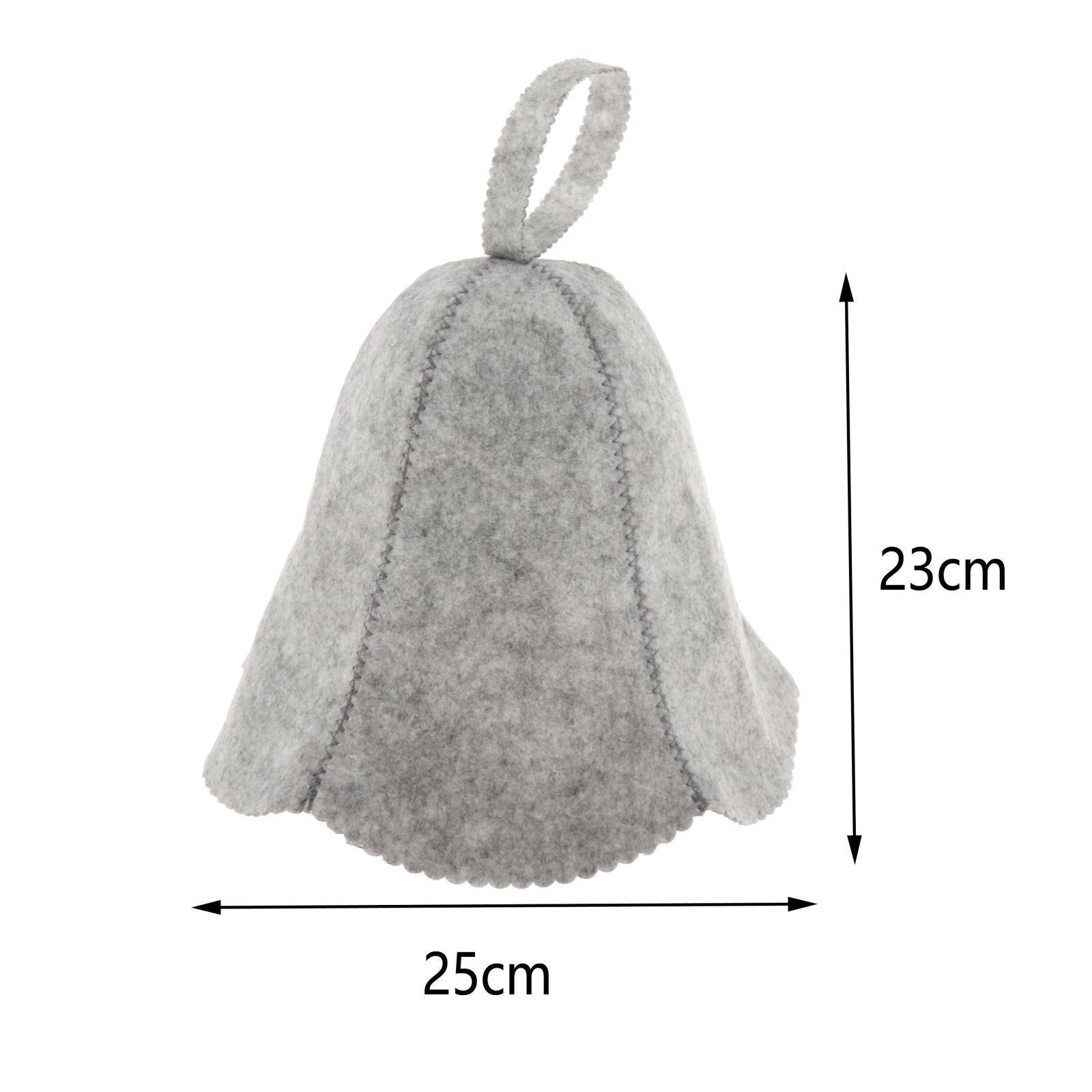 2x Handmade Shepherd Style Wool Felt Bath Hat for Sauna Bath Russian Banya