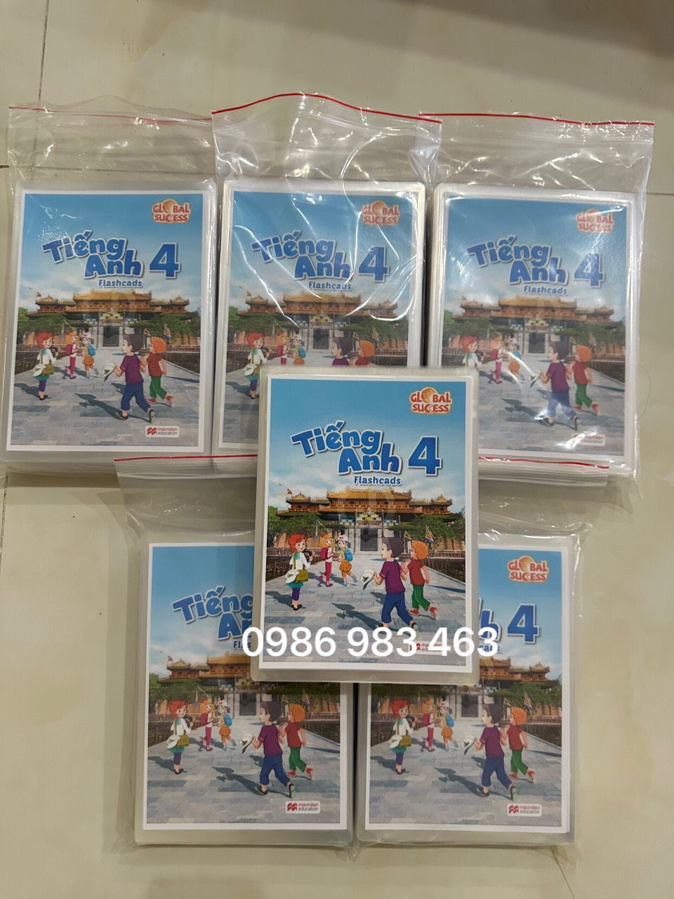 FLASHCARD TIẾNG ANH LỚP 4 - In 2 Mặt Ép plastic