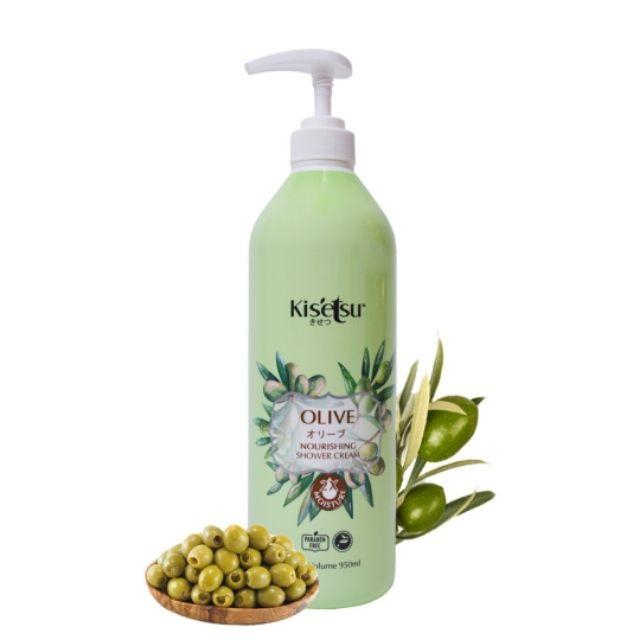 Sữa tắm Kitsetsu Sáng da dưỡng ẩm - Olive, 950ml