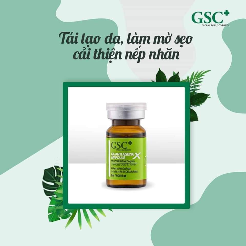 Tế bào gốc hỗ trợ sẹo, trẻ hoá da Hàn Quốc GSC GA ANTI AGEING AMPOULE, giúp xóa sẹo lồi, lõm, tái tạo cấu trúc da