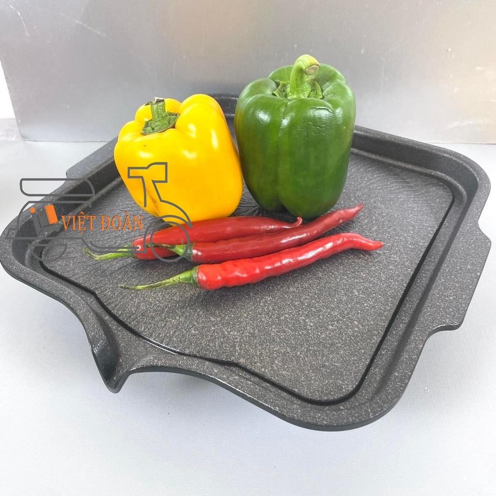CHẢO BÍT TẾT, BÒ NÉ, VĨ NƯỚNG BBQ - VÂN ĐÁ HOA CƯƠNG CHỐNG DÍNH . Xuất xứ HÀN QUỐC , an toàn tuyệt đối cho sức khoẻ