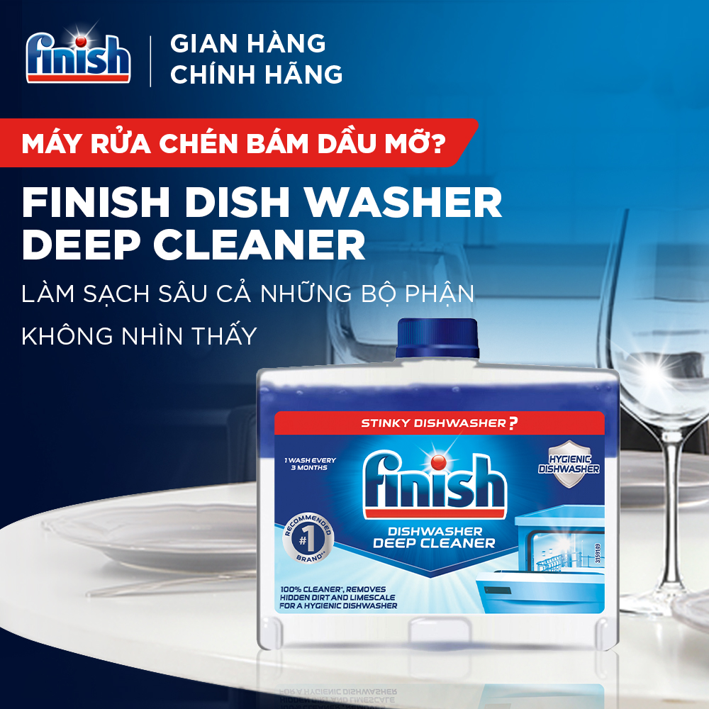 Combo phụ gia: Nước làm bóng 500ml + Dung dịch vệ sinh máy 250ml + Muối rửa chén bát 1kg