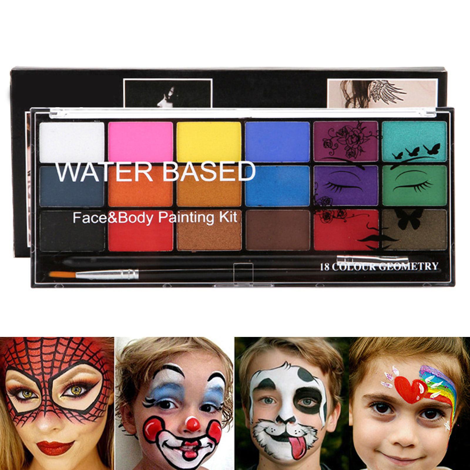 Face Body Paint Palette Professional Non-toxic Toner Safe Water-Based Paints