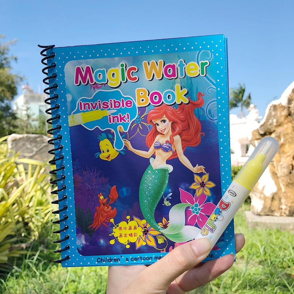 xổ lo xo sách tô màu nước ma thuật Magic Water Book - Sách sử dụng nhiều lần