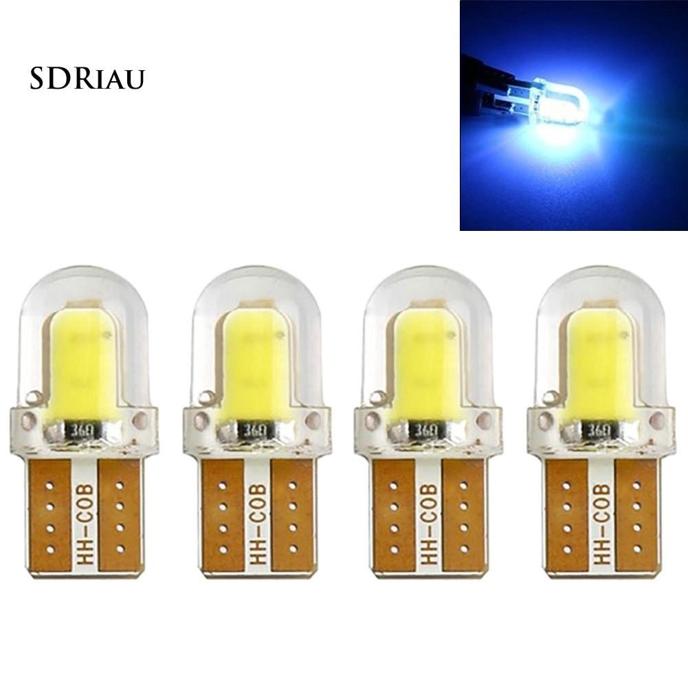 Bộ 4 đèn xi nhan siêu sáng 12V T10 W5W LED COB silicone chất lượng cao