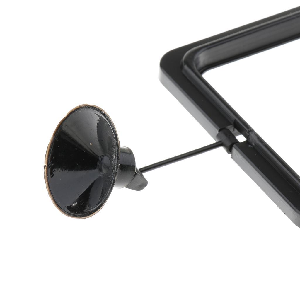 2pcs Aquarium Fish Tank Fishes Feeding Flake Foods Ring Square Feeder Black