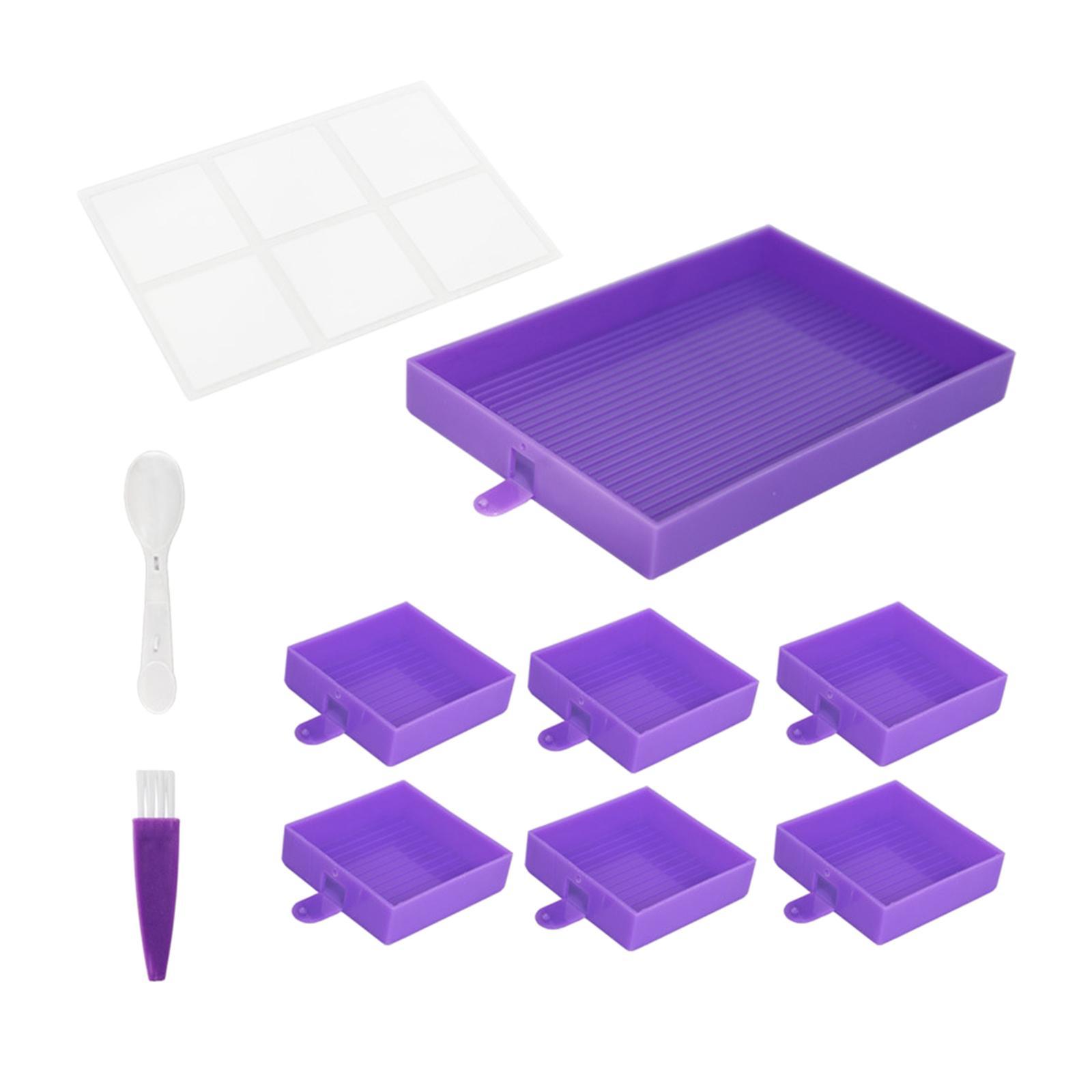 Diamond Paintings Tray Kits Container Diamond Paintings Brush DIY Art Crafts