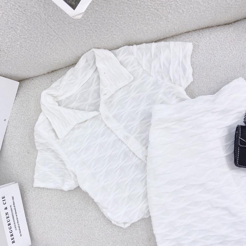 Set áo croptop kèm chân váy ôm