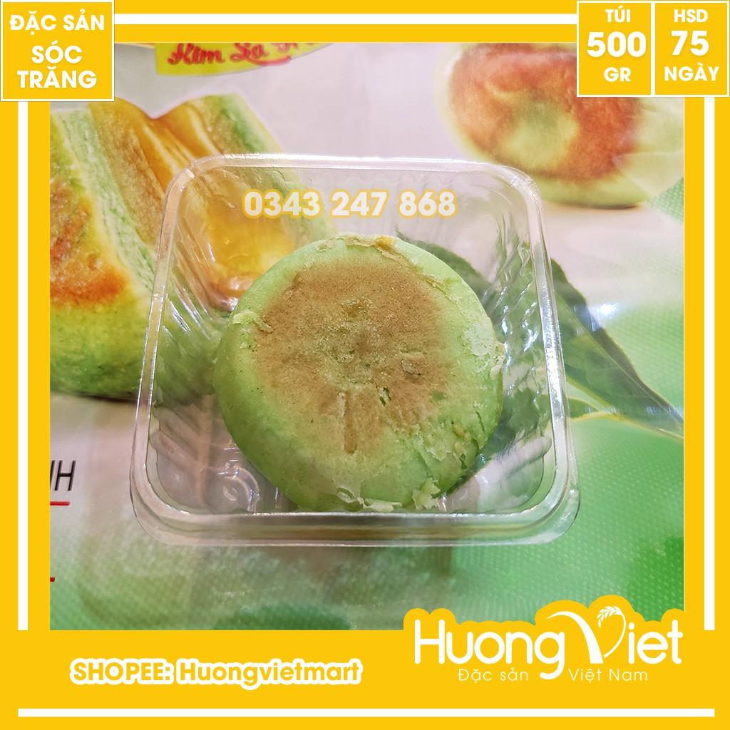 Bánh pía kim sa trà xanh tan chảy 500g, bánh pía Tân Huê Viên Sóc Trăng không sầu riêng