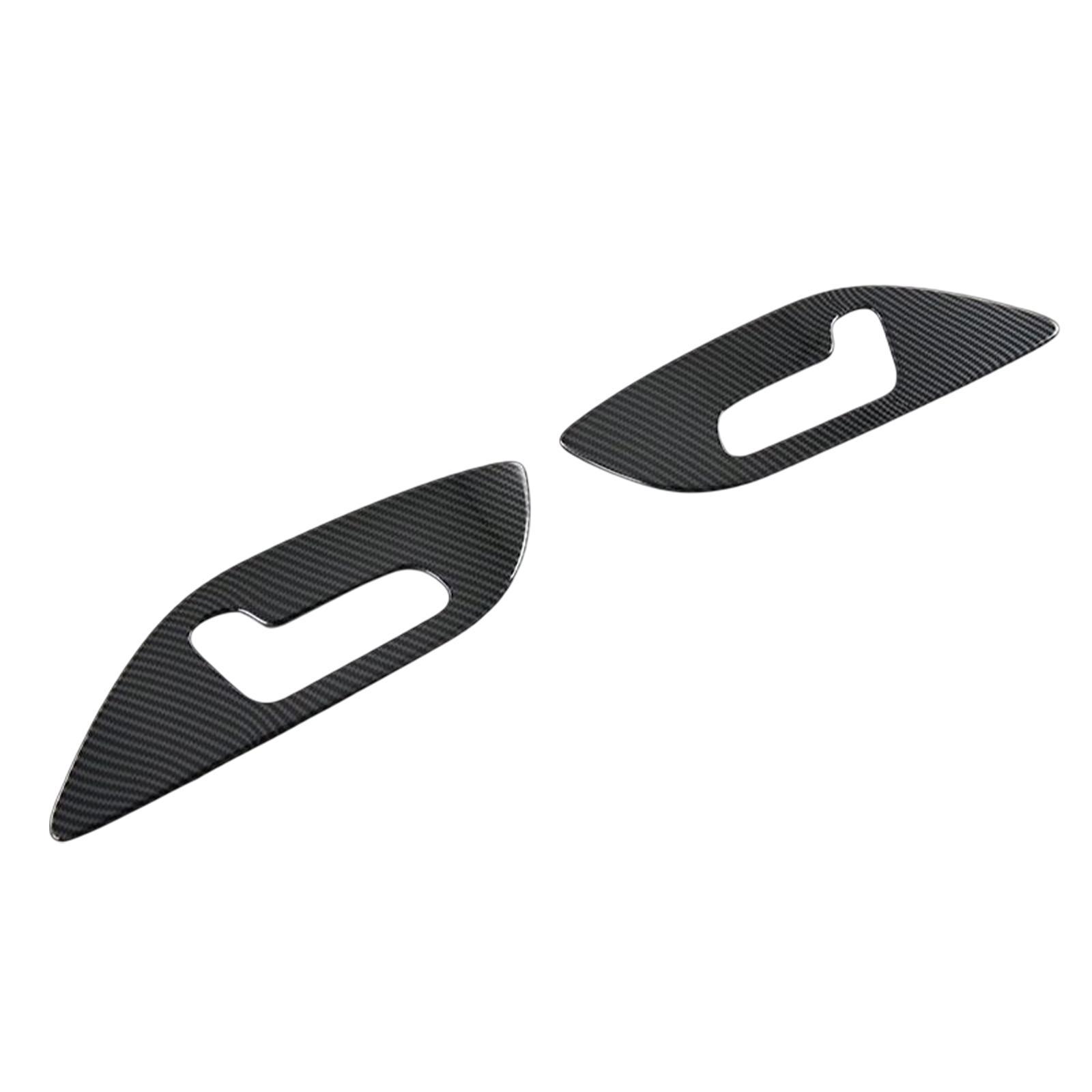 Carbon Fiber seat Adjustment Handle Button Panel Frame Stickers Decal Trims Cover for 05 Car Accessories Easy Installation