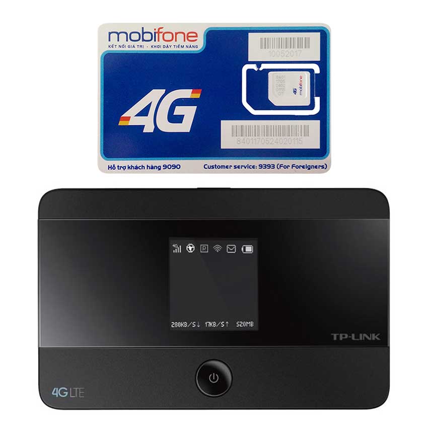 Thiết bị phát wifi bằng sim 4G Tp Link M7350 + Sim 4G Mobifone Trọn Gói 12 Tháng - Hàng chính hãng