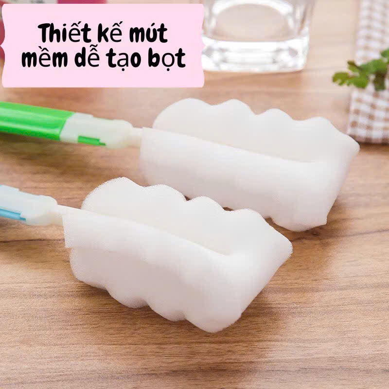 Dụng cụ vệ sinh ly cốc đa năng, cây cọ rửa cốc, ly bình giữ nhiệt, bình sữa tiện lợi