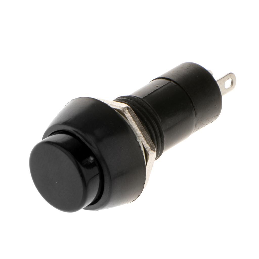 8-10pack Auto Dashboard Boat SPST On-Off Push Button Horn Switch -Black