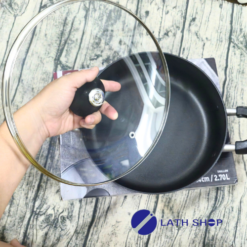 Nồi Chống Dính LocknLock Bằng Nhôm Tấm Dùng Được Trên Bếp Từ, Bếp Ga, Bếp Điện, Bếp Hồng Ngoại LED4244-24cm/2.7L - Hàng Chính Hãng