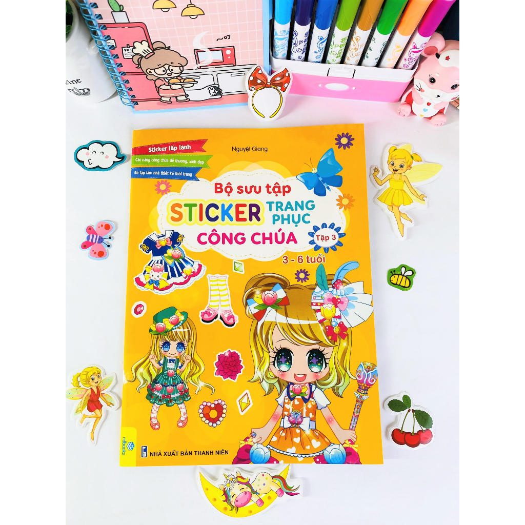 Sách - Combo 4 Cuốn Bộ Sưu Tập Sticker Trang Phục Công Chúa - Ndbooks