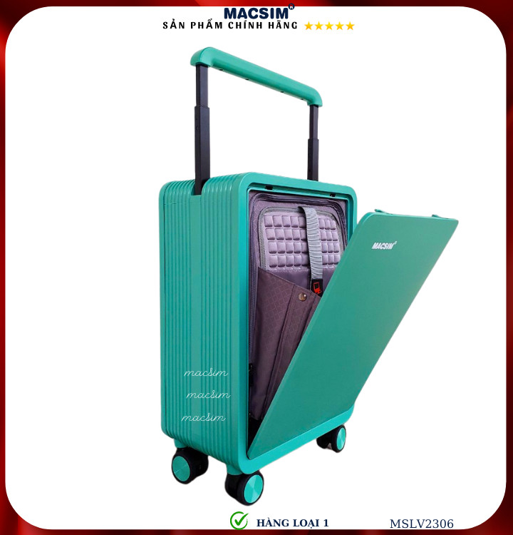 Vali cao cấp Macsim SMLV2306 cỡ 20 inch màu xanh (green)- Hàng loại 1