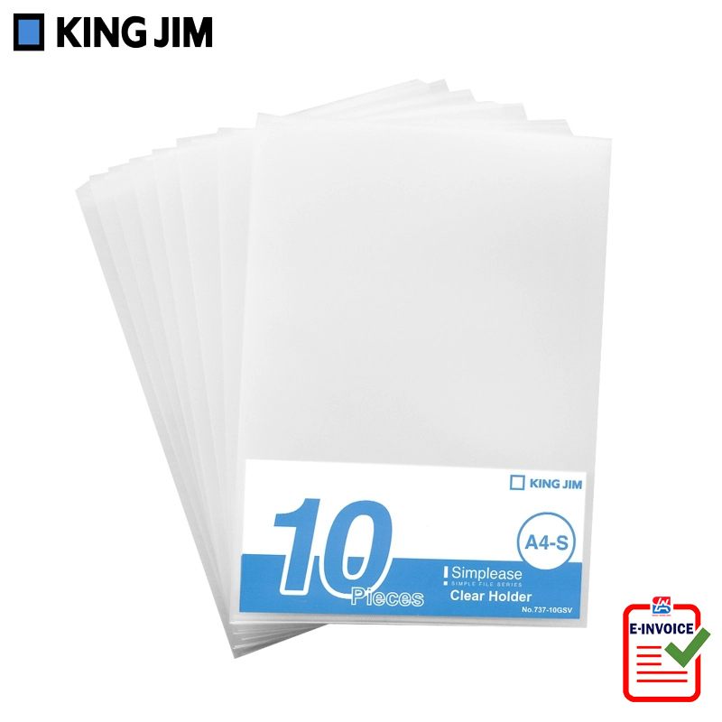 Bìa hở 2 cạnh - Túi mở 2 đầu King Jim 737-10GSV-50GSV-100GSV