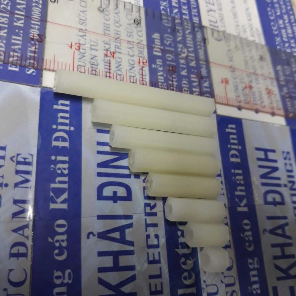 Cọc Nhựa lục giác M3 đầu cái-cái , các kích thước 5mm ~ 45mm kde0395
