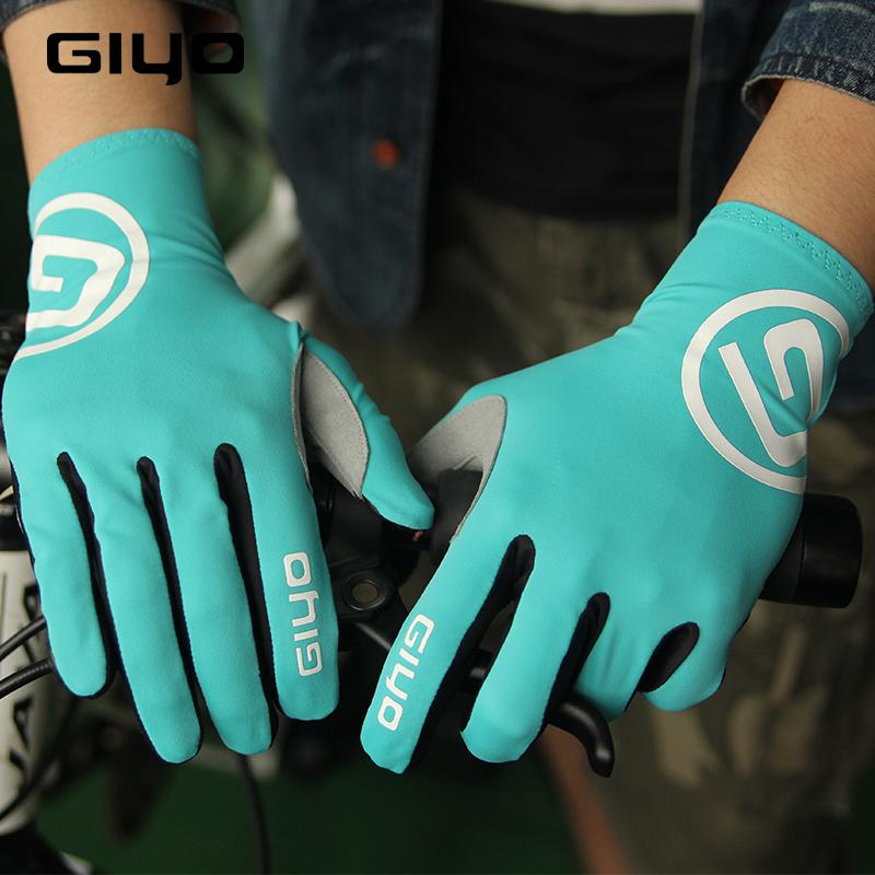 GIYO Thể Thao Màn Hình Cảm Ứng Dài Full Ngón Gel Găng Tay Thể Thao Đạp Xe Nam Nữ Găng Tay Xe Đạp MTB Road Bike Riding Racing Găng Tay Color: Half Finger Green Size: S