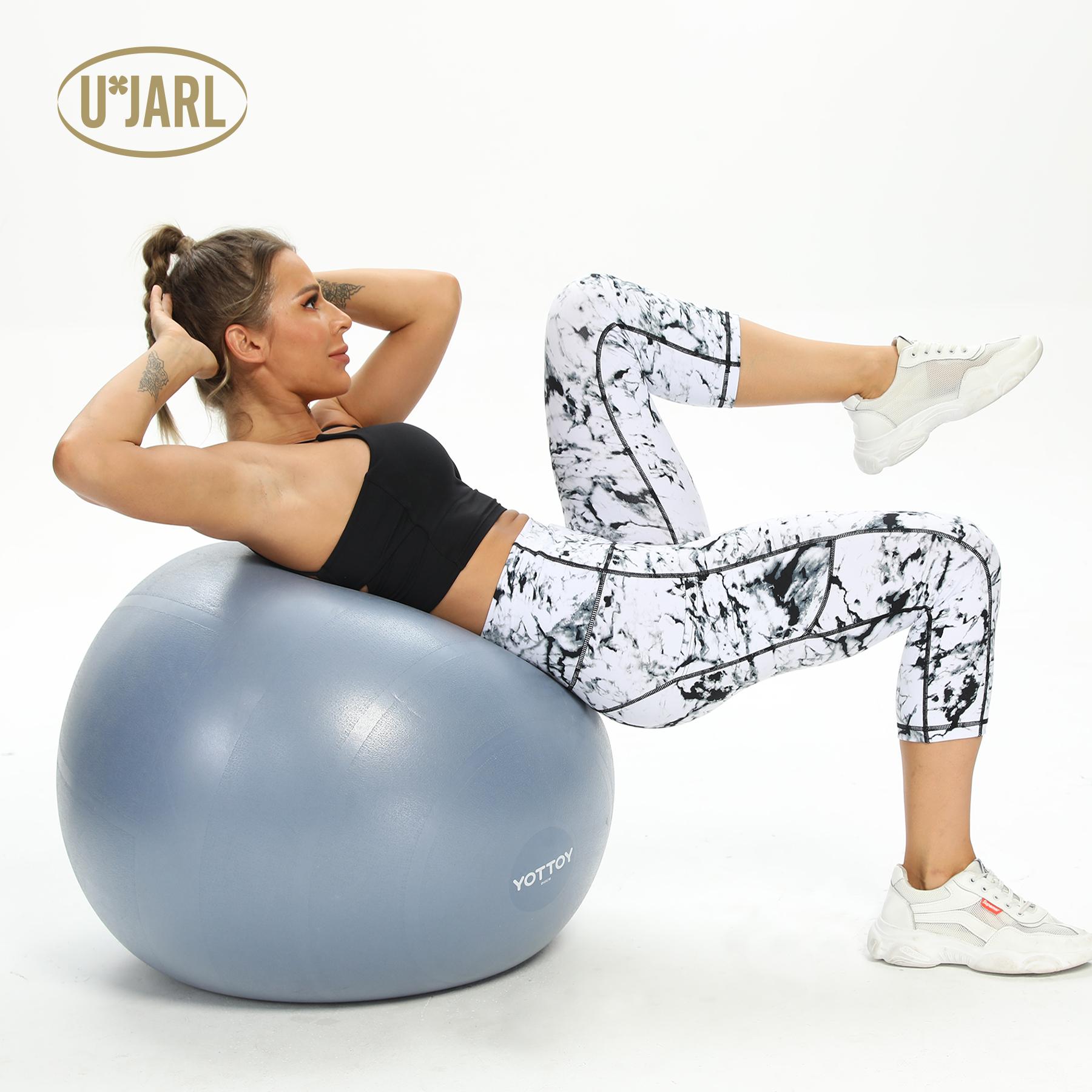 UxJARL Tập Yoga Nữ Quần Co Giãn Thoáng Chặt Huấn Luyện Bộ Trang Phục Thể Thao Chạy Crop Quần Tập Gym Đẩy Lên Thể Dục Tập Bụng điều Khiển