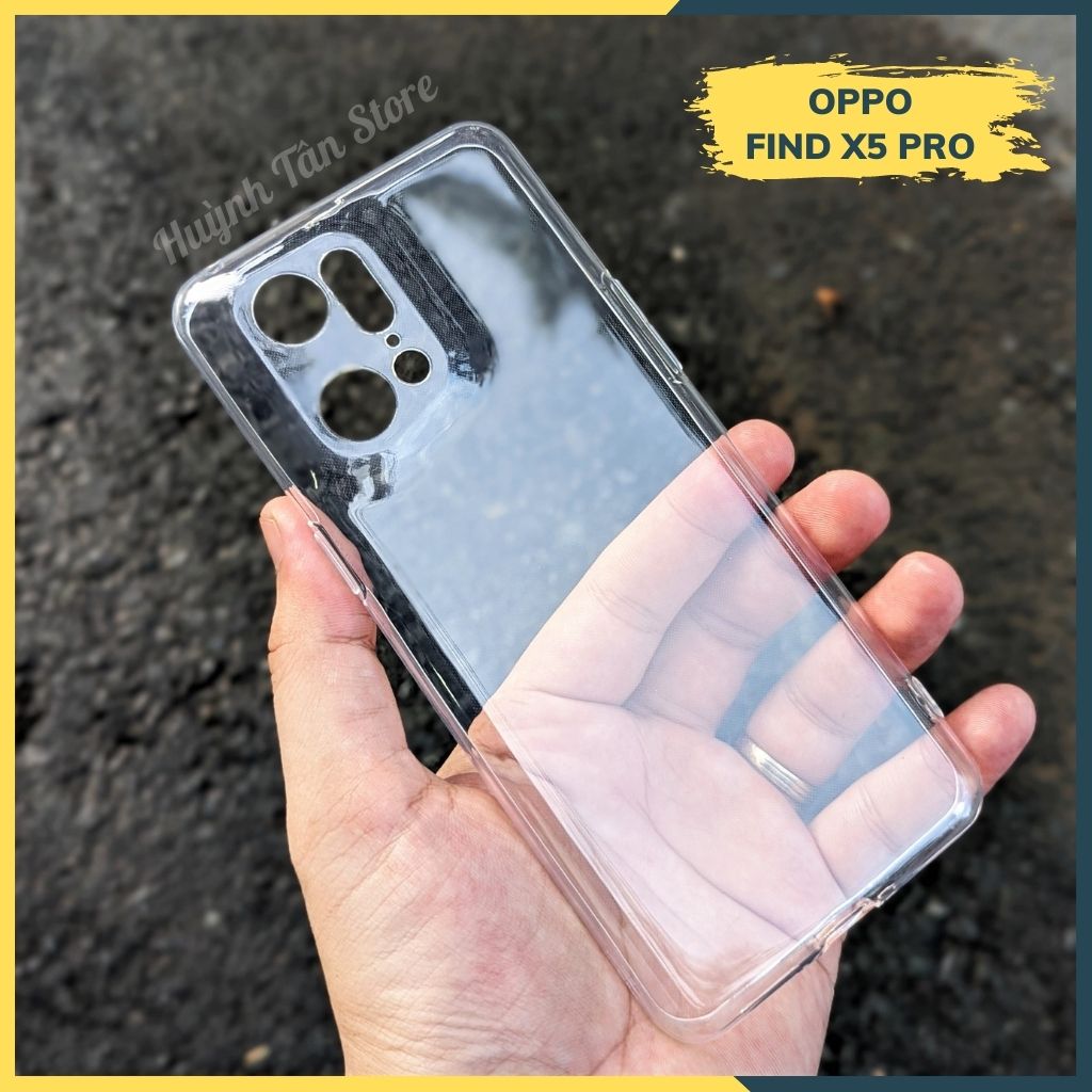 Ốp lưng trong suốt silicon GOR dành cho Oppo Find x5 pro bảo vệ camera dẻo siêu mỏng - Hàng nhập khẩu