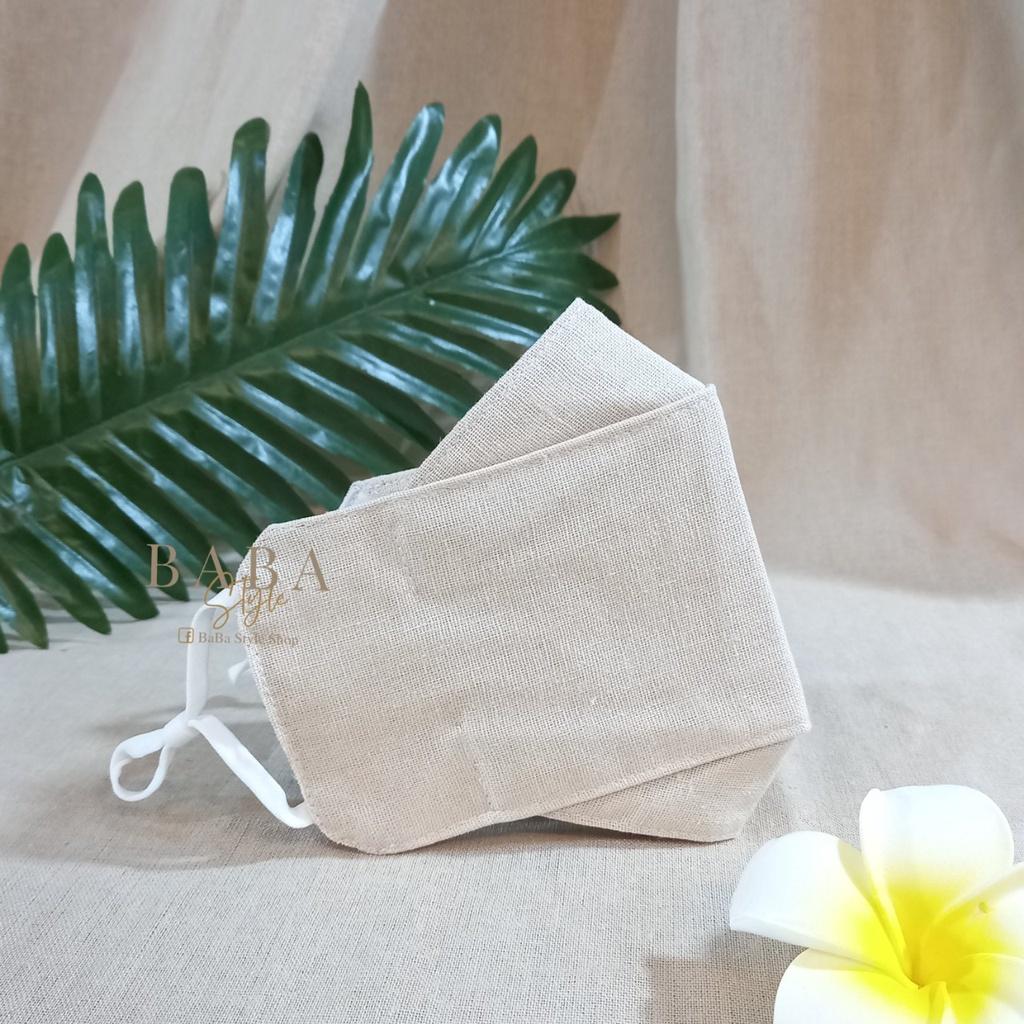 ComBo 5 Khẩu Trang Vải 3D 3Lớp Linen 