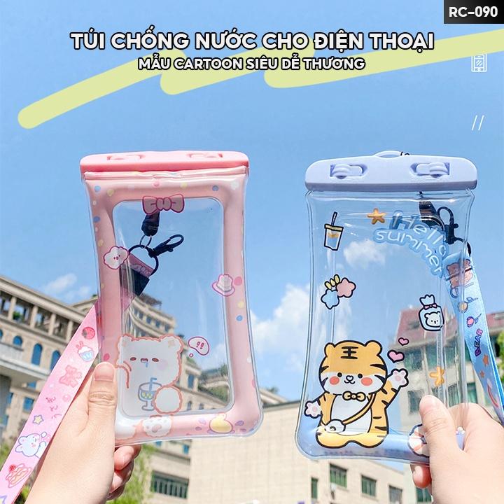 Túi Chống Nước Điện Thoại Có Phao Nổi Đeo Đi Dạo Biển Dạo Phố Dây Đeo Thu Rút Tiện Lợi RC-090