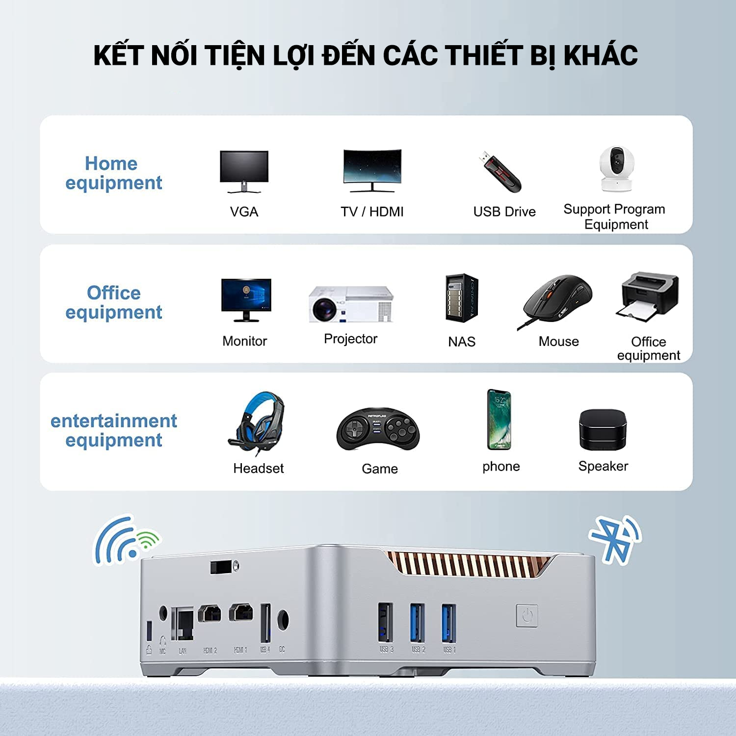 Máy tính để bàn – PC Gaming – MINI PC INTEL I5 10500H 6 lõi 12 luồng (Hàng chính hãng)