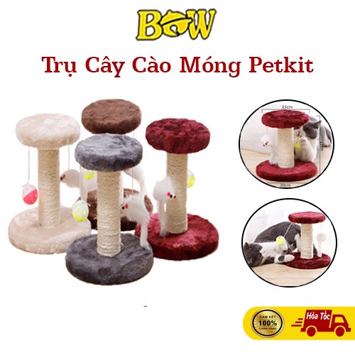 Trụ Cây Cào Móng 2 Tầng Đồ Chơi Cho Mèo