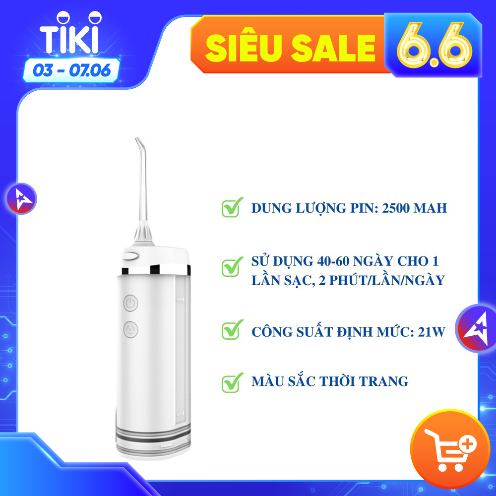 Tăm nước cầm tay H2ofloss HF-10, phiên bản tăm nước mini nhỏ gọn chỉ 14.5 cm dành cho người di chuyển nhiều