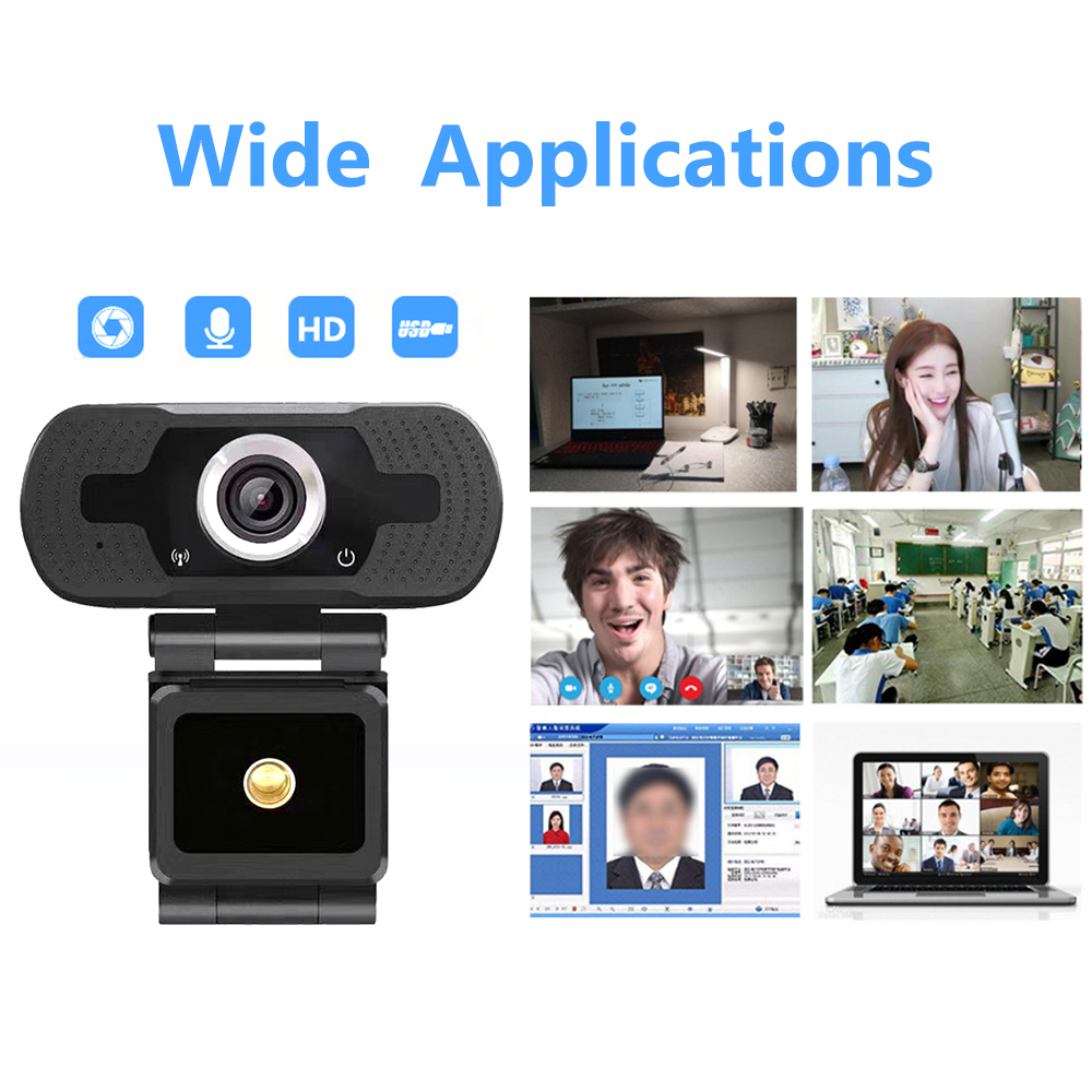 Webcam HD 1080P USB Clip-on PC Web Lấy nét tự động Micrô tích hợp để phát trực tiếp