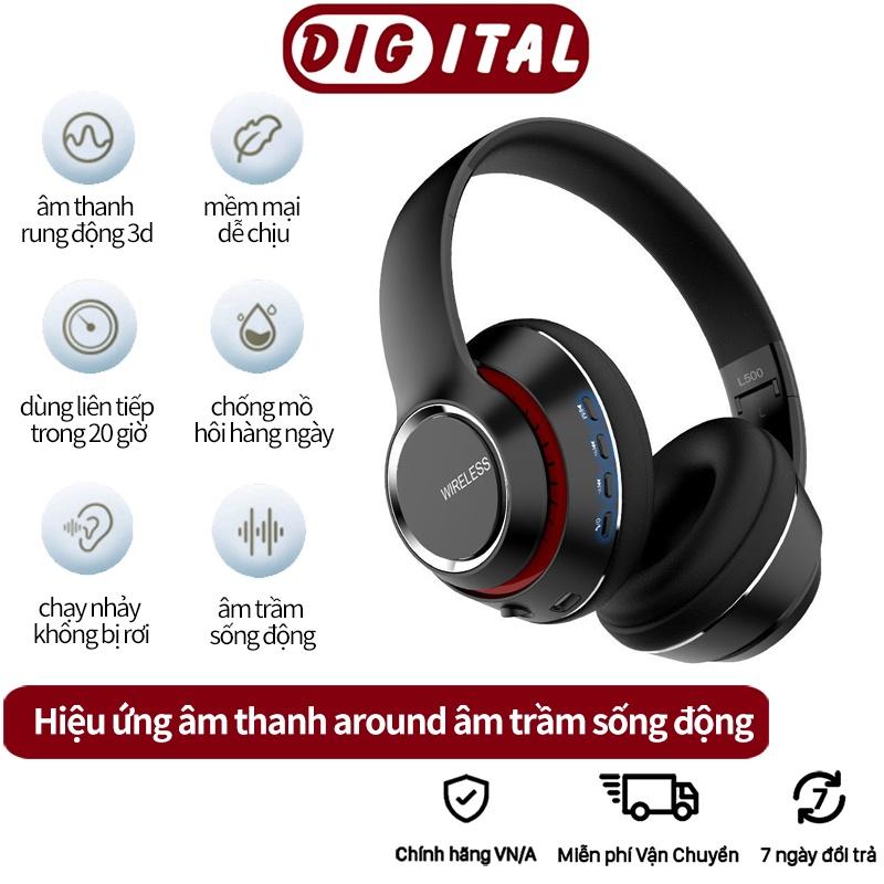 Tai nghe headphone bluetooth không dây Halfsun L500 âm thanh mượt mà vận động nghe nhạc dùng cho mọi loại điện thoại