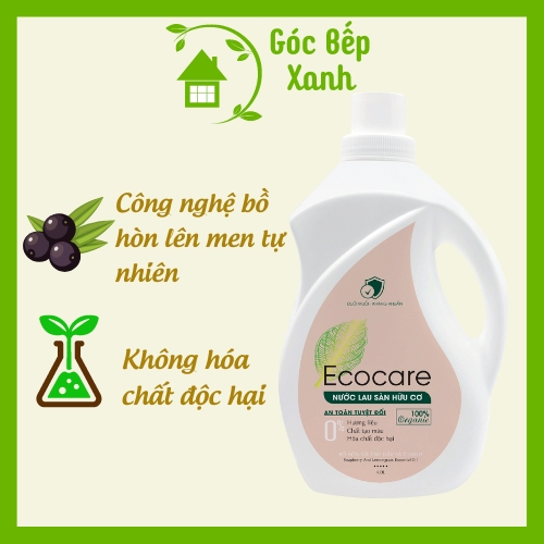Nước lau sàn Hữu cơ Ecocare đuổi muỗi tinh dầu Sả chanh 4000ml