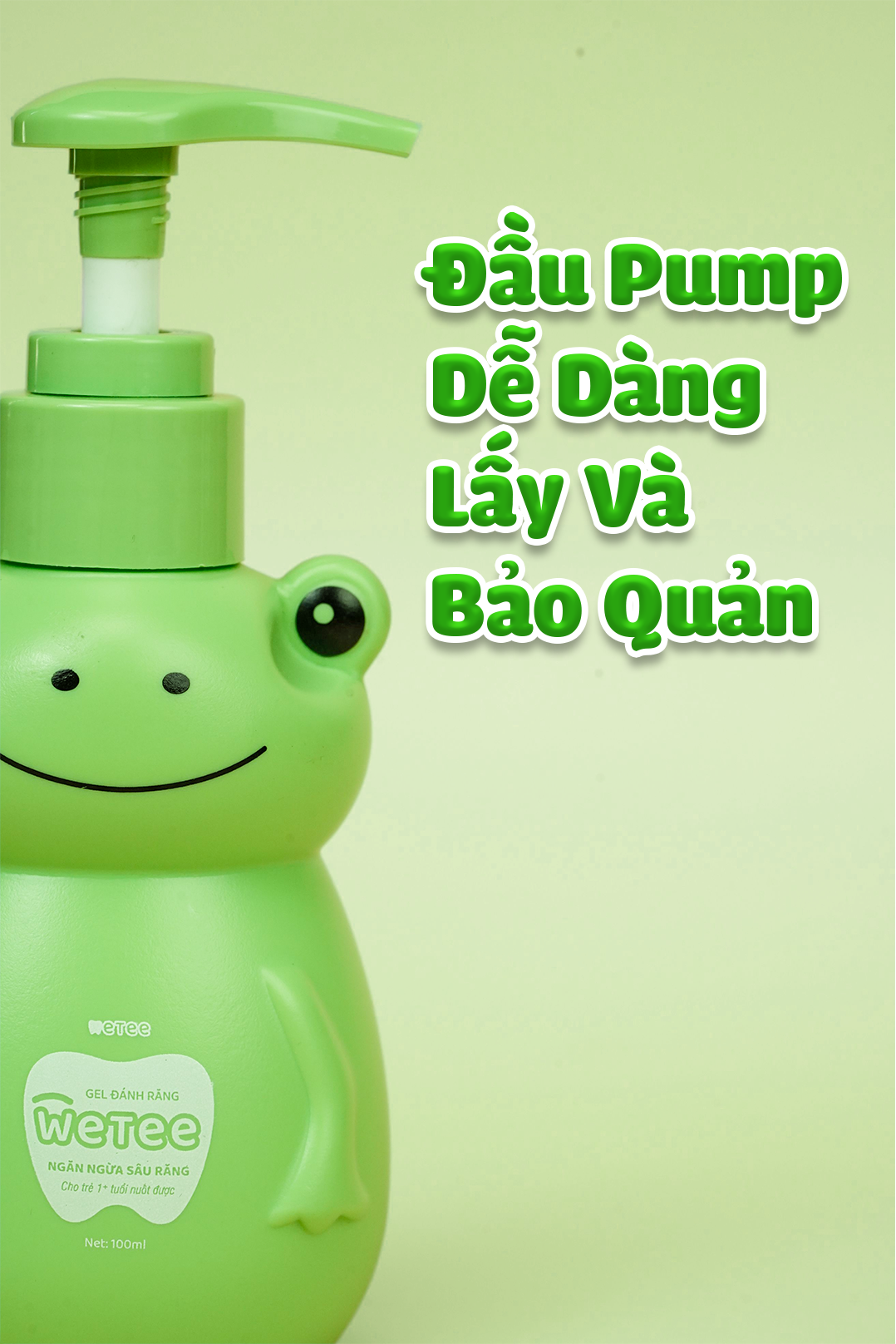 Gel Đánh Răng Wetee Cho Bé 100ml, Thiết Kế Dễ Thương