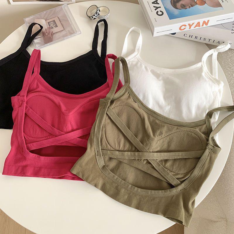 Áo bra nữ đệm ngực chéo lưng đồ tập yoga aerobic gym